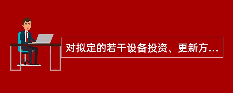 对拟定的若干设备投资、更新方案，通过技术风险、使用维修特点分析，可以考虑经营租赁