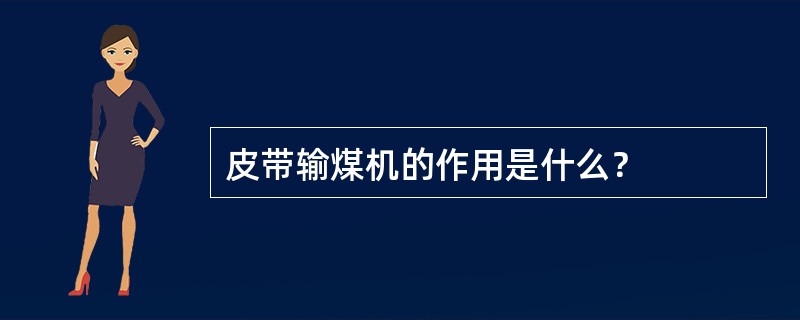 皮带输煤机的作用是什么？