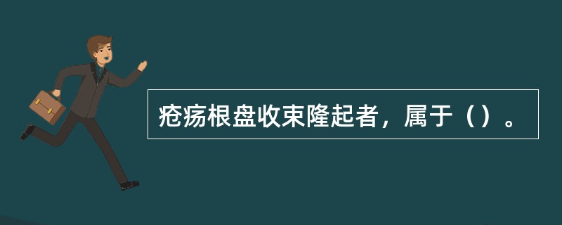 疮疡根盘收束隆起者，属于（）。