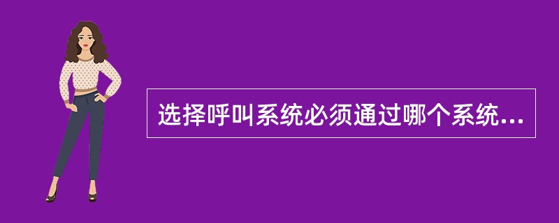 选择呼叫系统必须通过哪个系统才能实现其呼叫功能（）.