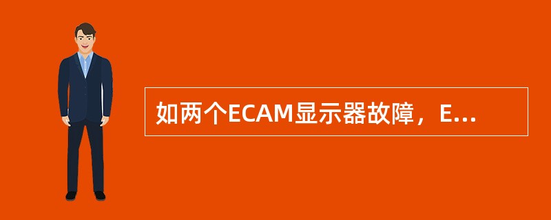 如两个ECAM显示器故障，ECAM数据可以在ND上显示是通过（）