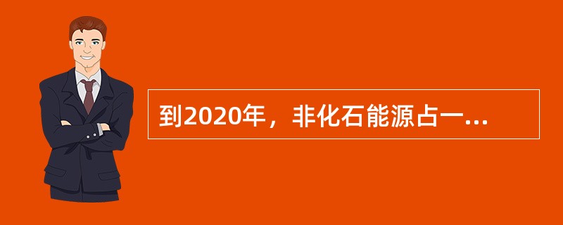 到2020年，非化石能源占一次能源消费的比重大约是多少？