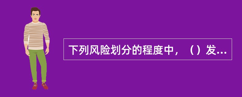 下列风险划分的程度中，（）发生的可能性大，风险造成的损失大，将使项目由可行转变为