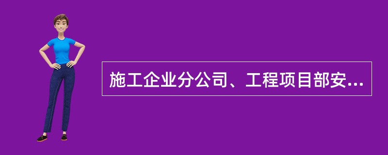 施工企业分公司、工程项目部安监部门职责是什么？