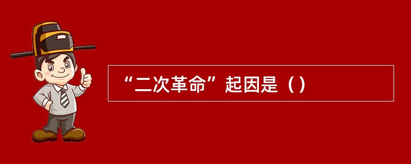 “二次革命”起因是（）