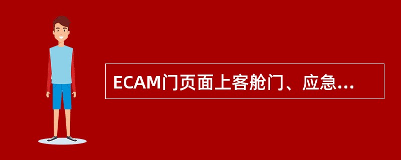 ECAM门页面上客舱门、应急门的指示通过（）