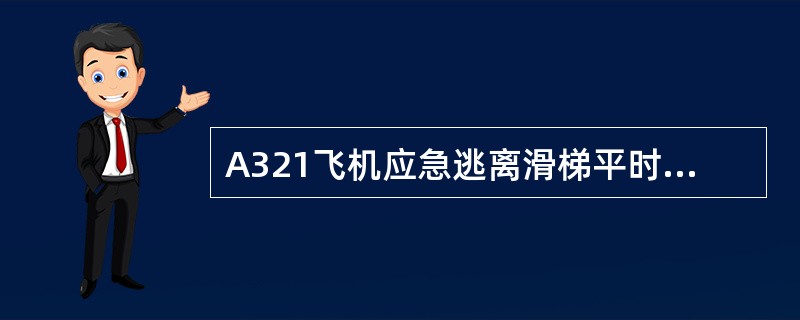 A321飞机应急逃离滑梯平时收放在（）