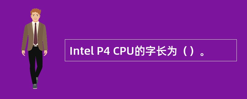 Intel P4 CPU的字长为（）。