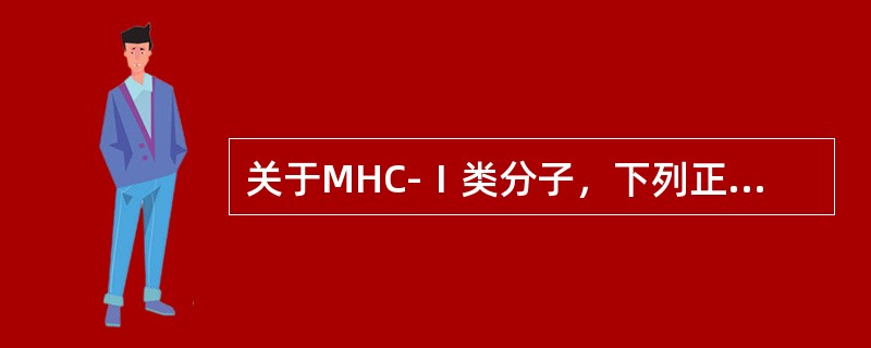 关于MHC-Ⅰ类分子，下列正确的是（）。