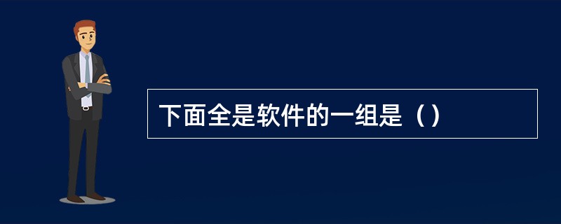 下面全是软件的一组是（）