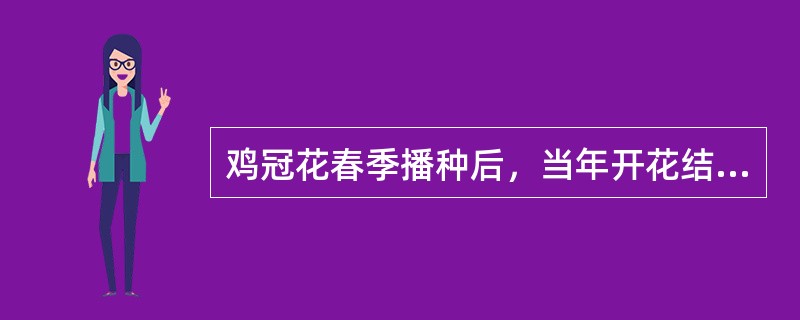 鸡冠花春季播种后，当年开花结果并枯死，故属（）花卉。