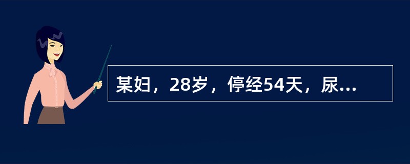 某妇，28岁，停经54天，尿HCG（+）；子宫如妊娠50多天大、软。要求终止妊娠