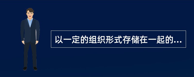 以一定的组织形式存储在一起的互相有关联的数据集合称为（）