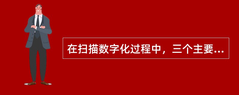 在扫描数字化过程中，三个主要参数包括（）