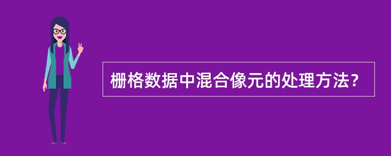 栅格数据中混合像元的处理方法？