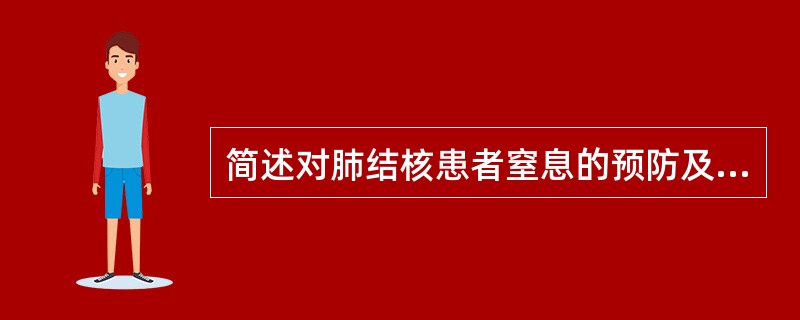 简述对肺结核患者窒息的预防及抢救配合。