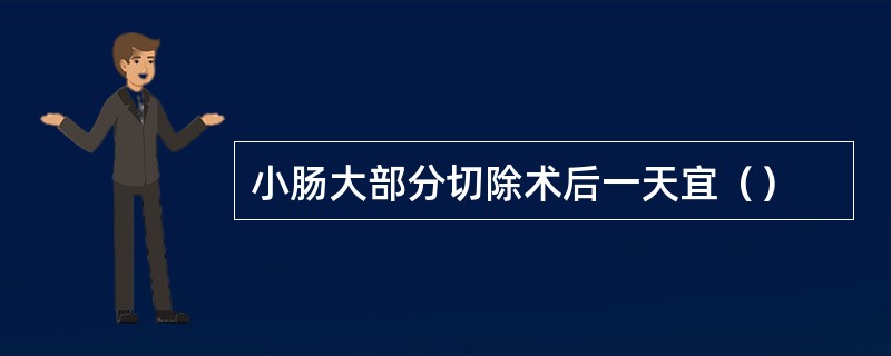 小肠大部分切除术后一天宜（）