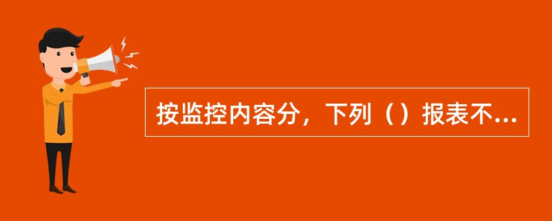 按监控内容分，下列（）报表不属于2011年独立纳税重点税源企业监控报表。