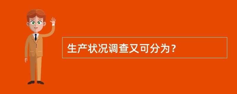 生产状况调查又可分为？