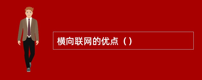 横向联网的优点（）