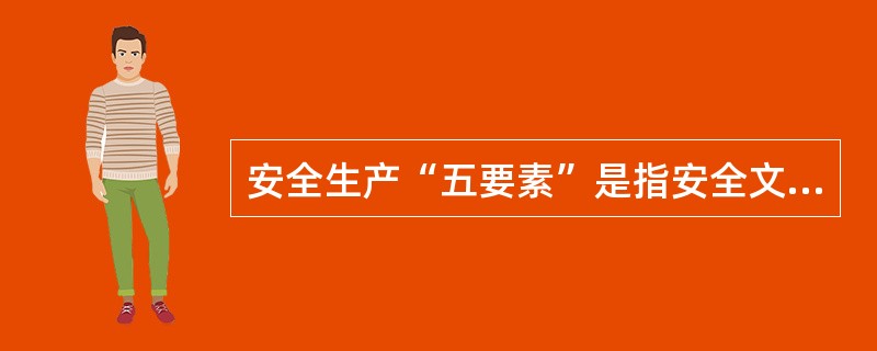 安全生产“五要素”是指安全文化、安全法制、（）、安全科技和安全投入。