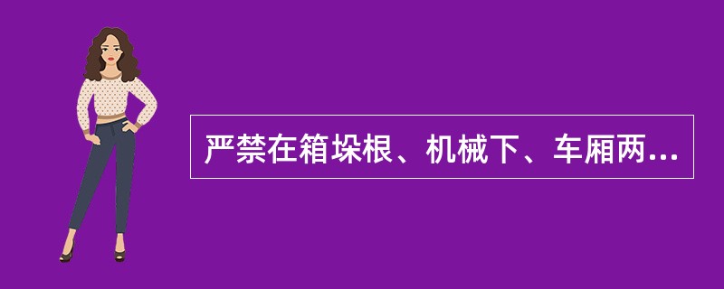 严禁在箱垛根、机械下、车厢两侧（）米内及其它危险处休息或避风雨。