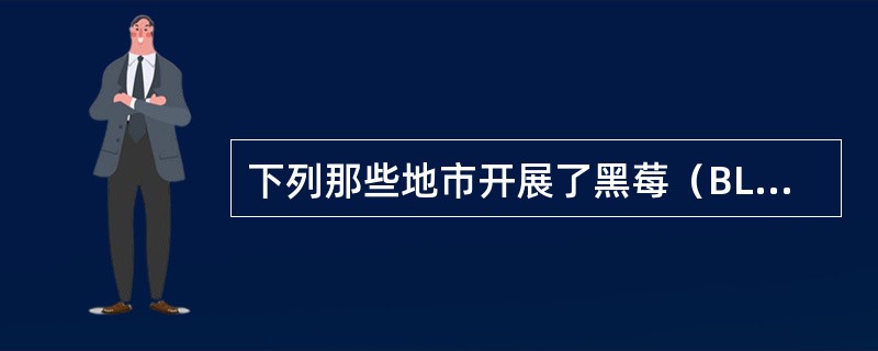 下列那些地市开展了黑莓（BLACKBERRY）业务？（）