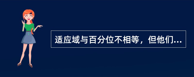 适应域与百分位不相等，但他们存在一定的变换关系。