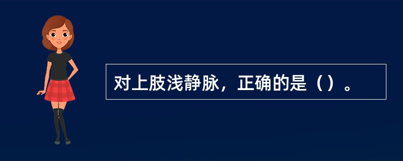 对上肢浅静脉，正确的是（）。