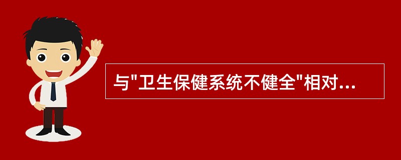 与"卫生保健系统不健全"相对应的自我保健方式是（）。