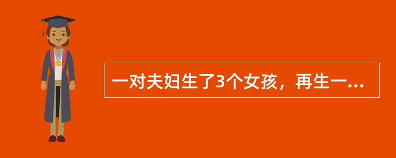 一对夫妇生了3个女孩,再生一个女孩的可能性是() 一对夫妇生了3个女孩,再生一个女孩的可能性是()