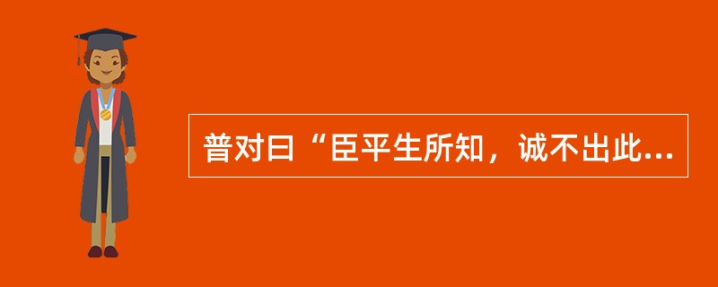 普对曰“臣平生所知，诚不出此。”中诚的意思是（）。