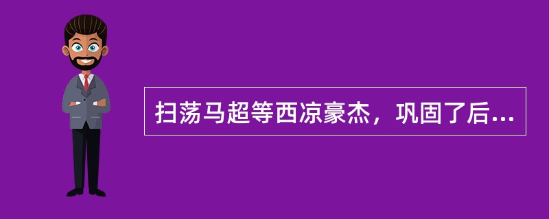 扫荡马超等西凉豪杰，巩固了后方势力，曹操真正意义上的统一北方的是哪场战役？