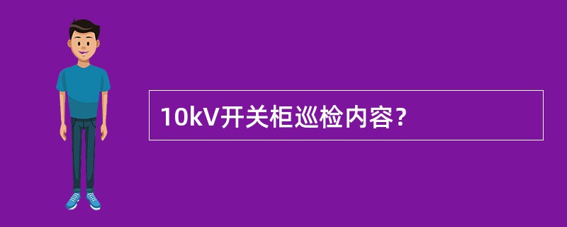 10kV开关柜巡检内容？