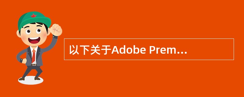 以下关于Adobe Premiere Pro A.5的工具窗口描述准确的是：（）