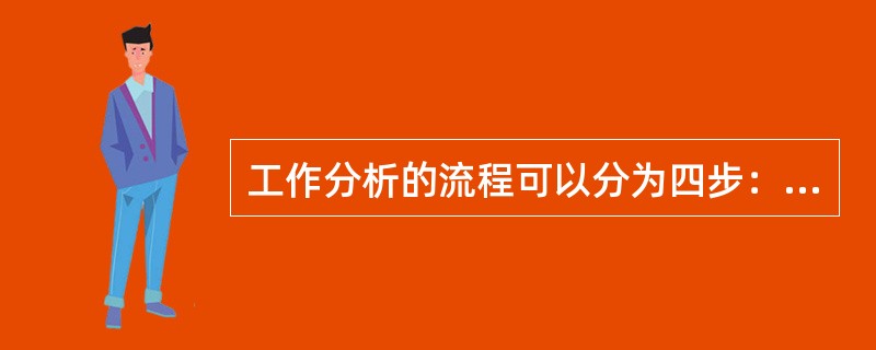 工作分析的流程可以分为四步：工作分析计划，（），工作信息资料的收集和分析，成果运