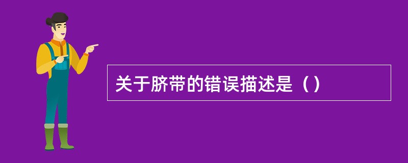 关于脐带的错误描述是（）