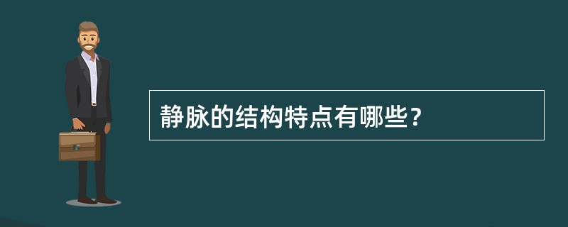 静脉的结构特点有哪些？