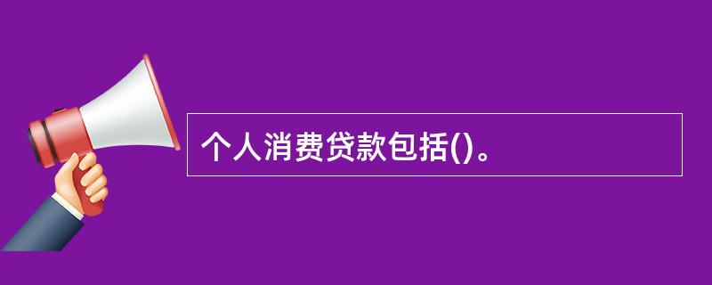 个人消费贷款包括()。