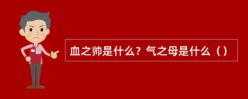 血之帅是什么？气之母是什么（）