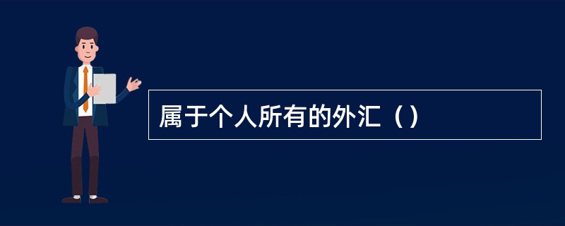 属于个人所有的外汇（）