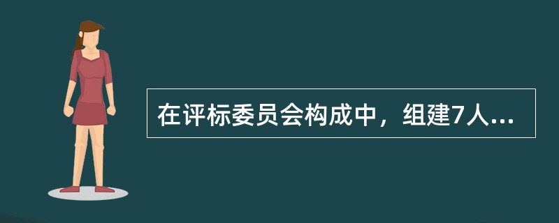 在评标委员会构成中，组建7人的评标委员会，其中招标人代表不得超过2人，专家不少于