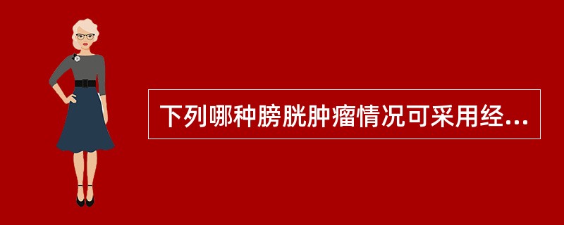 下列哪种膀胱肿瘤情况可采用经尿道电切或电凝（）