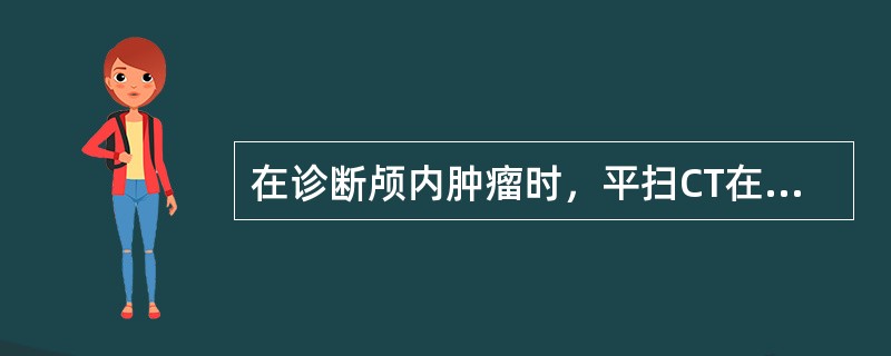 在诊断颅内肿瘤时，平扫CT在哪方面优于MRI（）