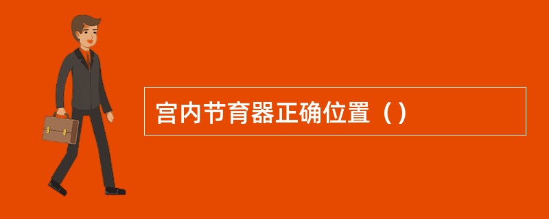 宫内节育器正确位置（）