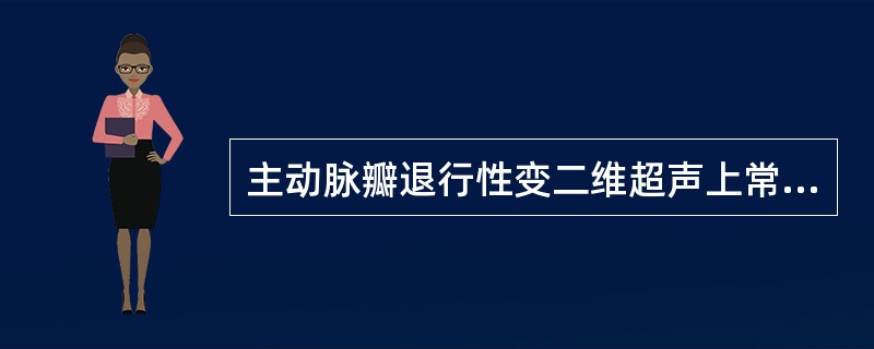 主动脉瓣退行性变二维超声上常见特征为（）
