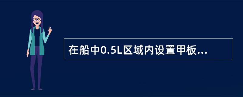 在船中0.5L区域内设置甲板室时，其甲板板的厚度和骨架尺寸的选取，都应考虑到总纵