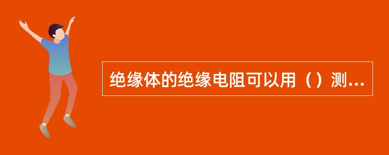 绝缘体的绝缘电阻可以用（）测量。