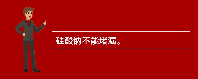 硅酸钠不能堵漏。