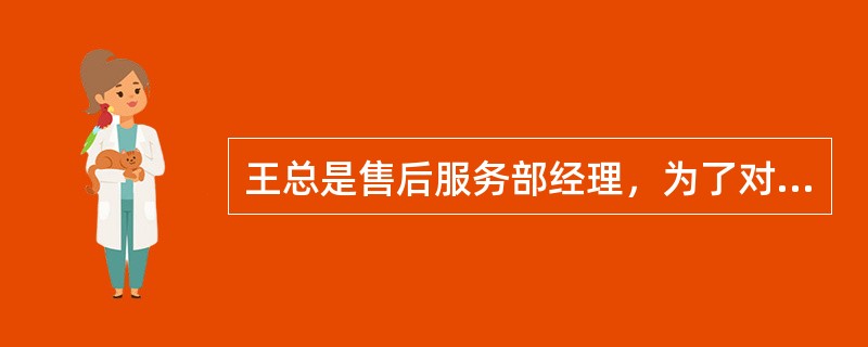 王总是售后服务部经理，为了对部门售后服务质量进行监督，他制定了一系列的软指标，不